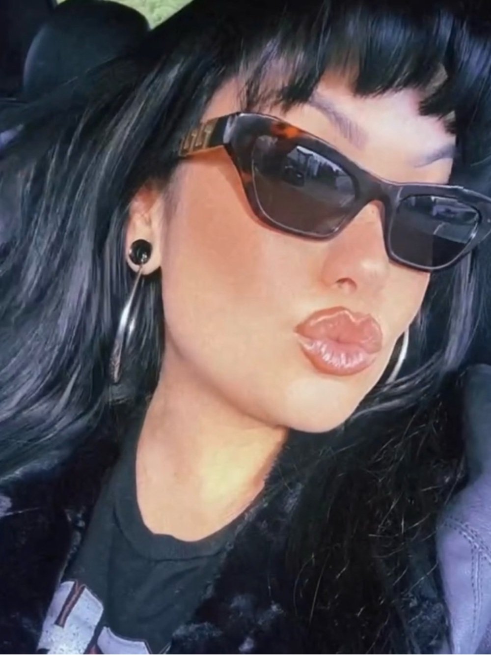 Versace- Tortoiseshell Sunglasses with Gold Accent - Women Accessories - Picture 3 of 9